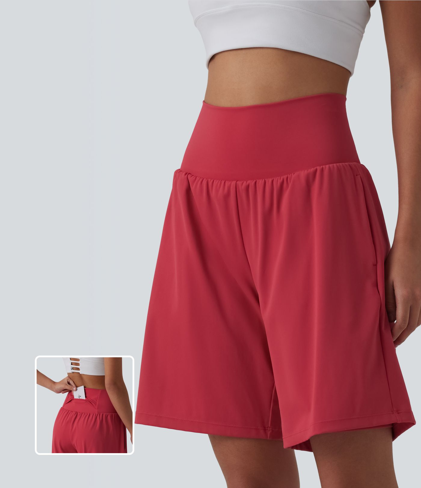 Pulooma® High Waist 2-in-1 Yoga Shorts